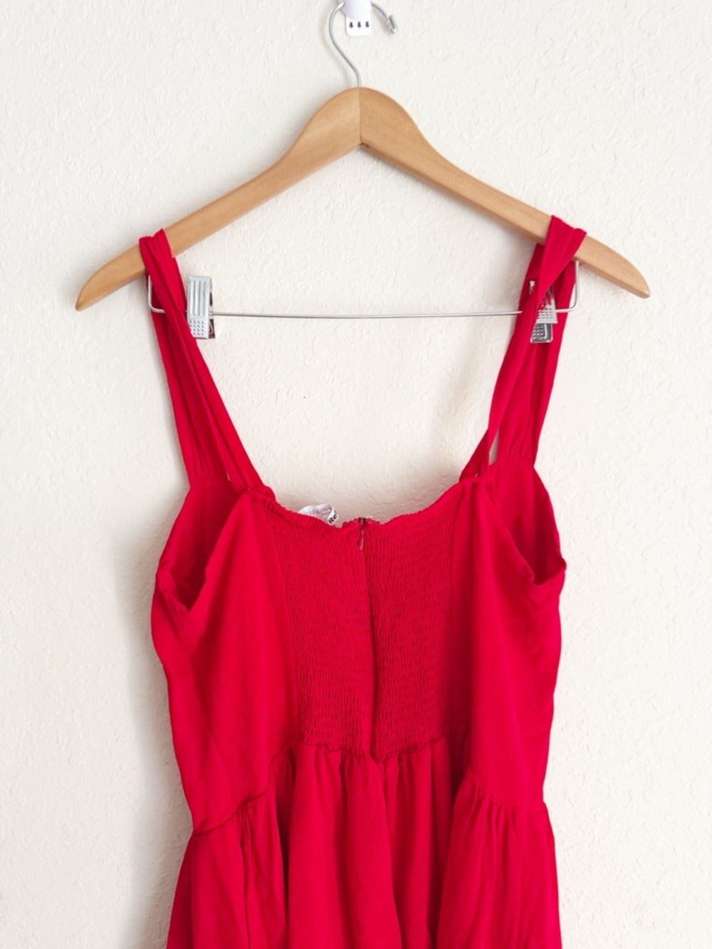 Reformation Taiga Red Fit & Flare Mini Dress Size 16 - Picture 6 of 7